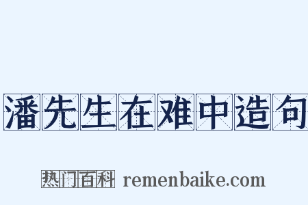 潘先生在难中造句是什么意思的图片